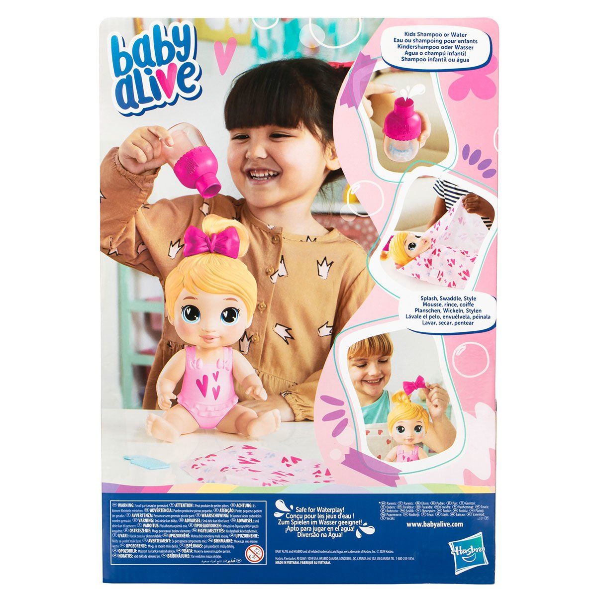 Baby Alive-Baby Alive Şampuan Sevgisi Sarışın Bebek +3 Yaş-Oyuncak Bebek ve Oyun Setleri-4-Milagron.com
