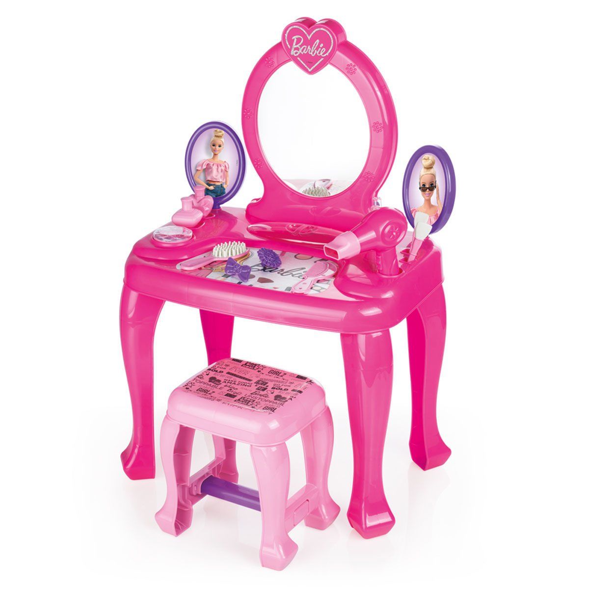 Barbie-Barbie Ayaklı Makyaj Masası Ve Sandalye Seti-Oyuncak-2-Milagron.com