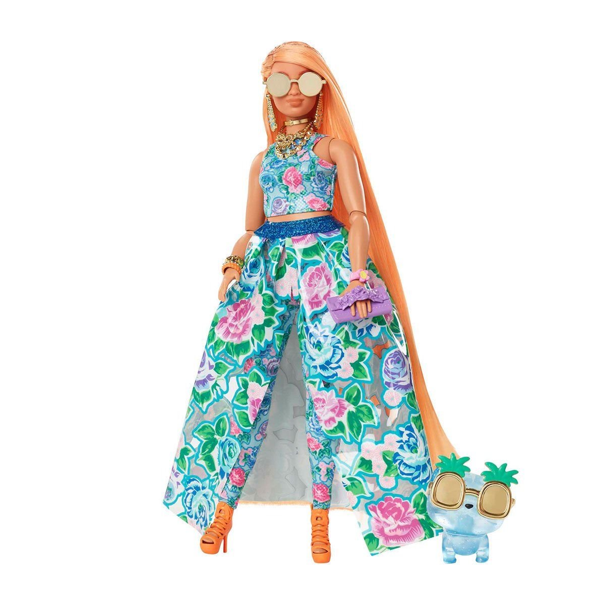Barbie-Barbie Extra Fancy Çiçekli Kostümlü Bebek-Biriktirilebilir Oyuncaklar ve Setleri-4-Milagron.com