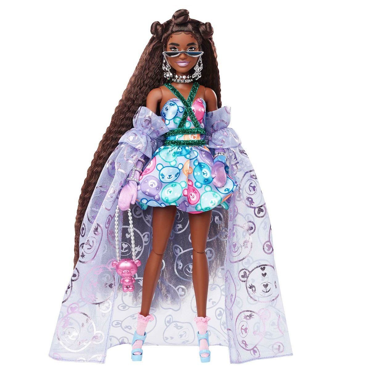 Barbie-Barbie Extra Fancy Mor Kostümlü Bebek-Biriktirilebilir Oyuncaklar ve Setleri-4-Milagron.com