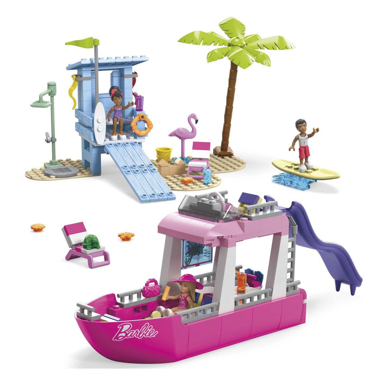 Barbie-Barbie Malibu Rüya Teknesi 317 Parça +6 Yaş-Biriktirilebilir Oyuncaklar ve Setleri-2-Milagron.com