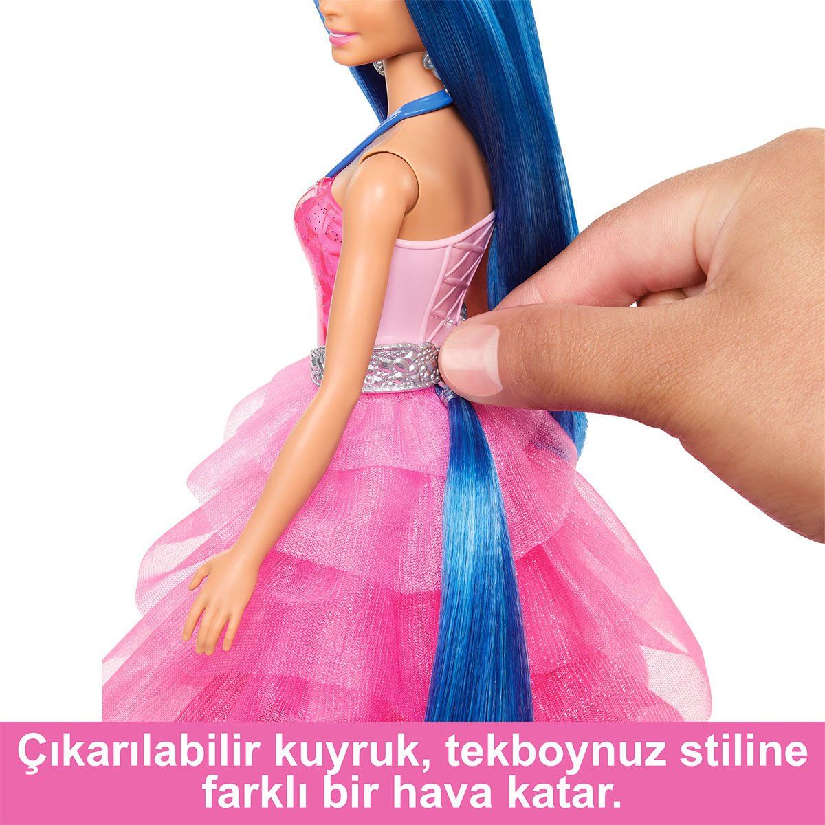 Barbie-Barbie Mavi Saçlı Prenses Bebek-Biriktirilebilir Oyuncaklar ve Setleri-3-Milagron.com