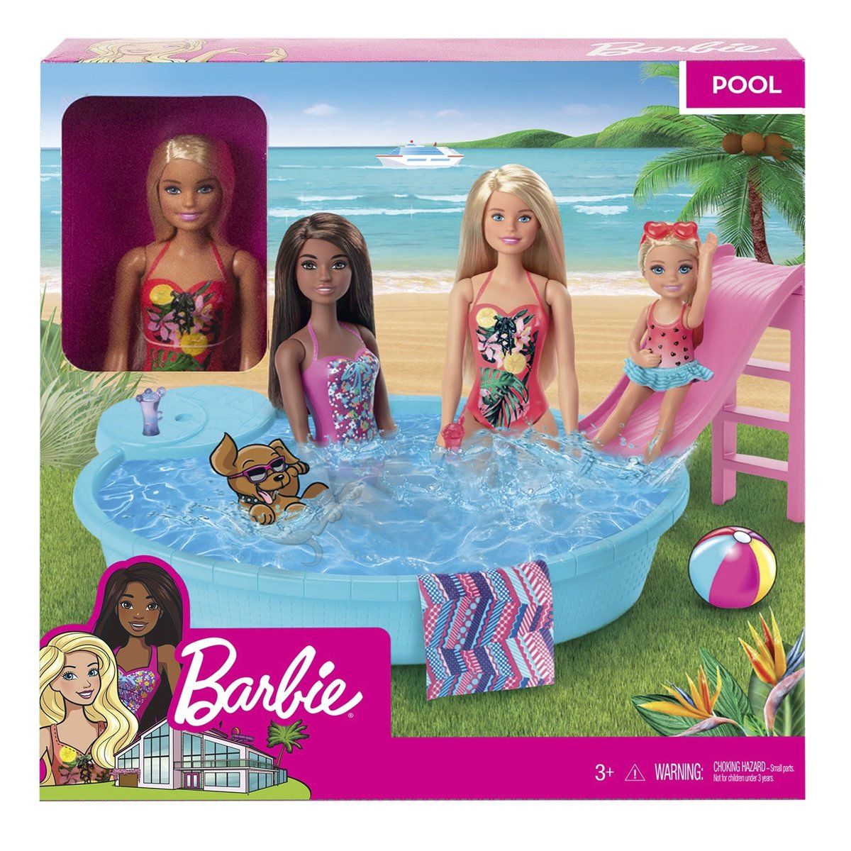 Barbie-Barbie Ve Eğlenceli Havuzu-Biriktirilebilir Oyuncaklar ve Setleri-1-Milagron.com
