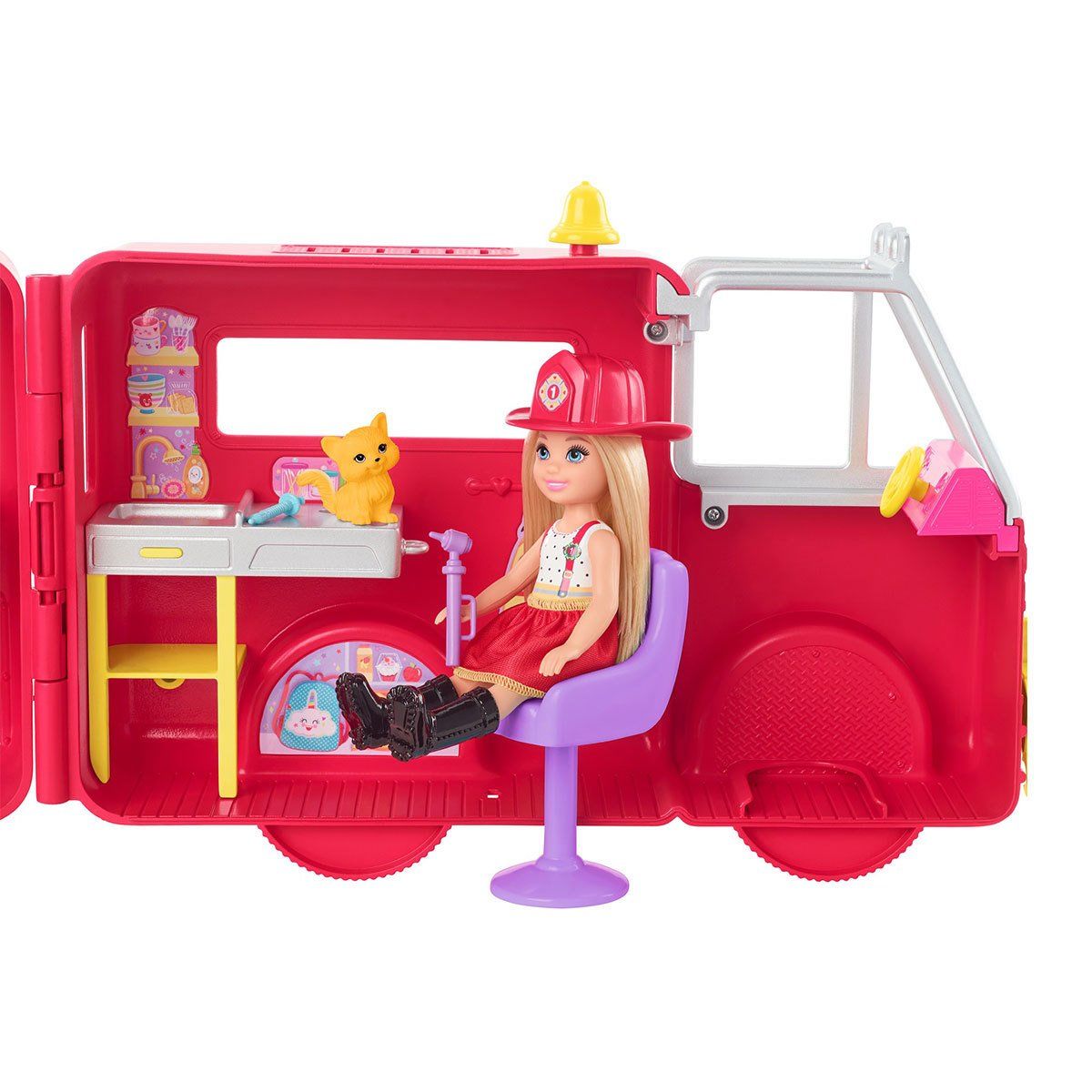 Barbie-Chelsea İtfaiye Aracı-Biriktirilebilir Oyuncaklar ve Setleri-6-Milagron.com