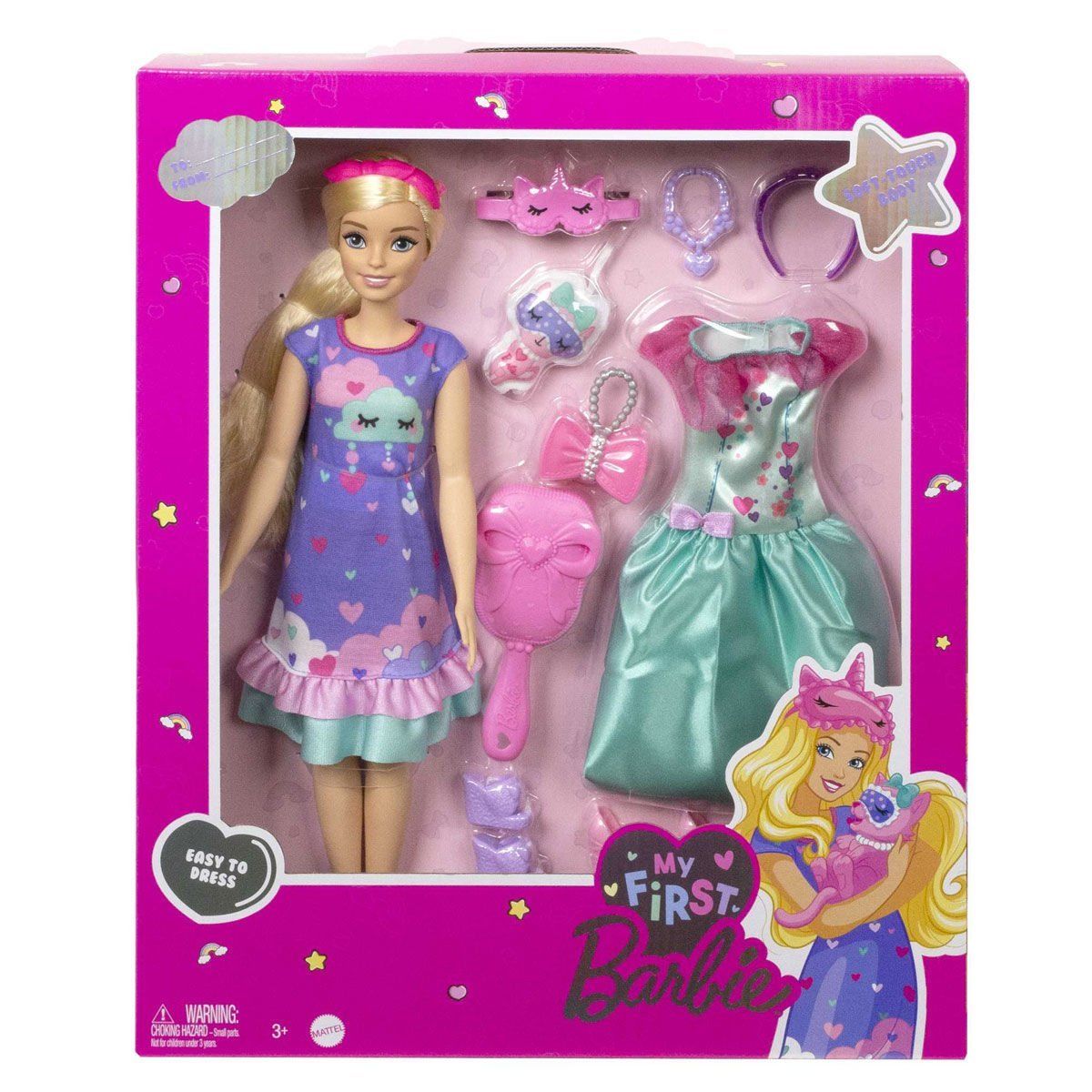 Barbie-My First Barbie İlk Barbie Bebeğim Delüks Bebek-Biriktirilebilir Oyuncaklar ve Setleri-1-Milagron.com