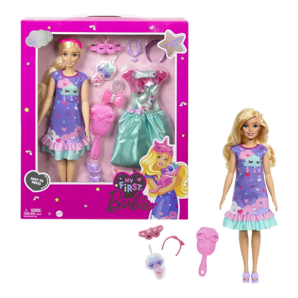 Barbie-My First Barbie İlk Barbie Bebeğim Delüks Bebek-Biriktirilebilir Oyuncaklar ve Setleri-6-Milagron.com