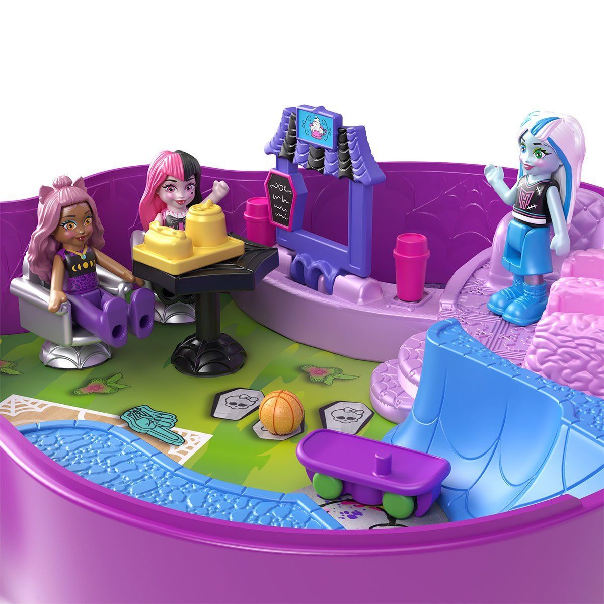 Barbie-Polly Pocket Monster High Temalı Kompakt Oyun Seti-Biriktirilebilir Oyuncaklar ve Setleri-4-Milagron.com