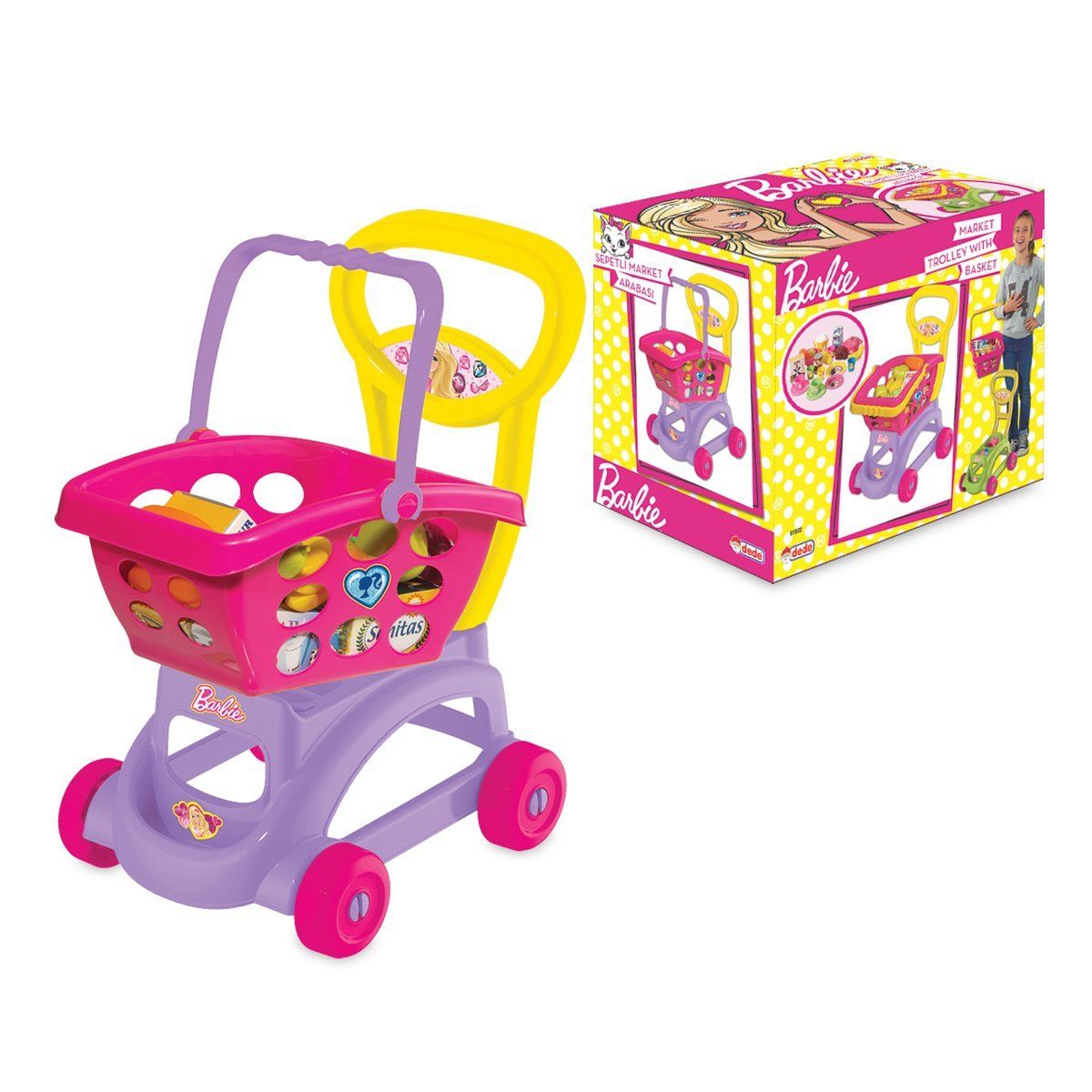 Barbie-Sepetli Market Arabası-Biriktirilebilir Oyuncaklar ve Setleri-1-Milagron.com
