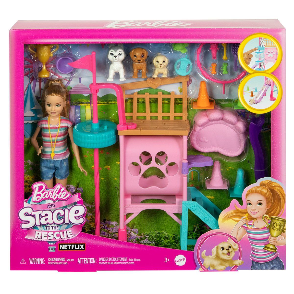 Barbie-Stacienin Köpekçik Oyun Parkı Barbie And Stacie To The Rescue-Biriktirilebilir Oyuncaklar ve Setleri-1-Milagron.com