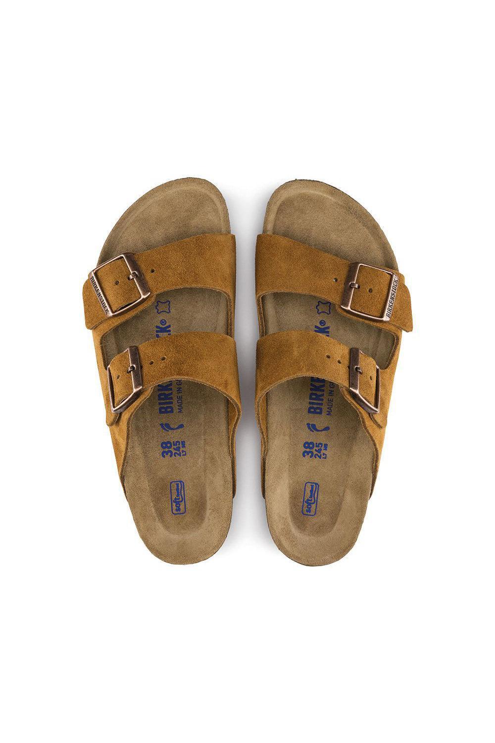 Birkenstock-Arizona Süet Deri Vizon Sandalet-Sandalet & Terlik-2-Milagron.com