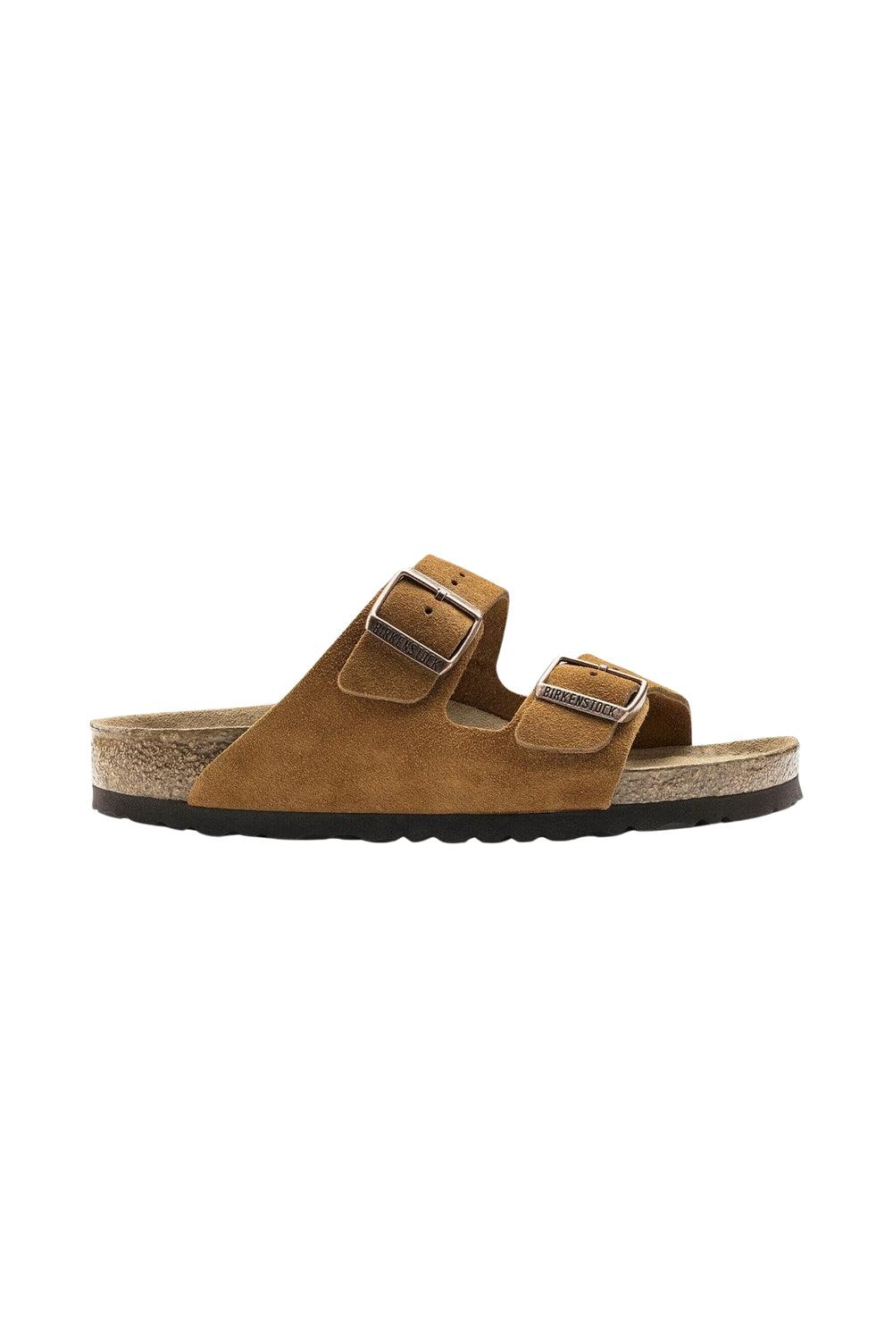 Birkenstock-Arizona Süet Deri Vizon Sandalet-Sandalet & Terlik-5-Milagron.com