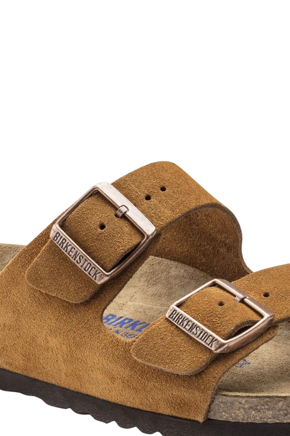 Birkenstock-Arizona Süet Deri Vizon Sandalet-Sandalet & Terlik-6-Milagron.com