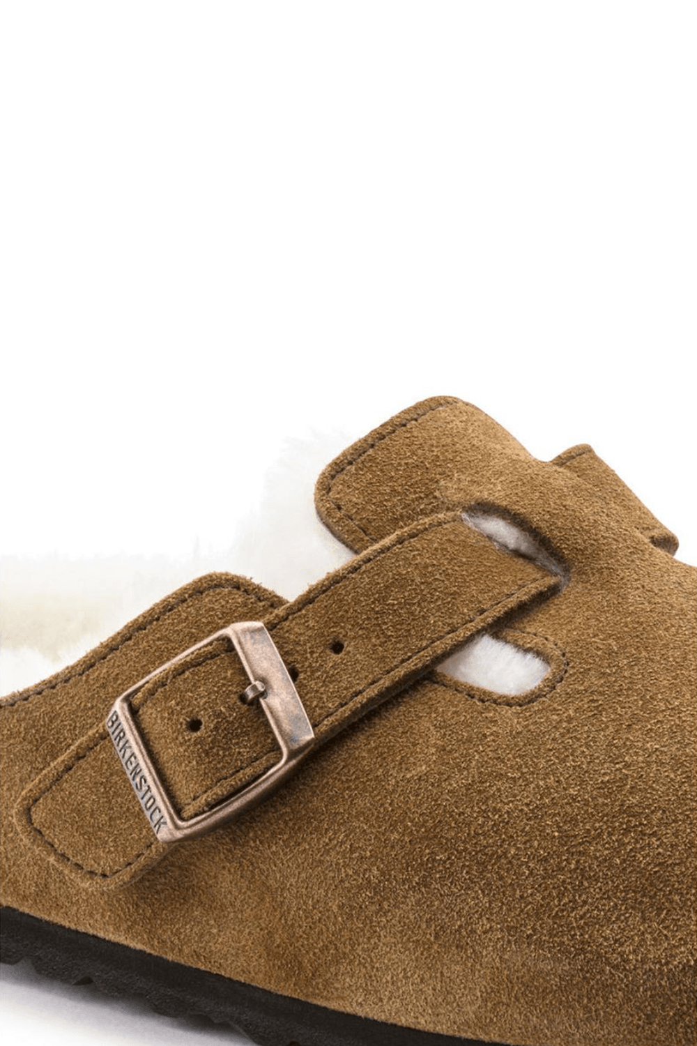 Birkenstock-Boston Suede Shearling-Sandalet & Terlik-4-Milagron.com
