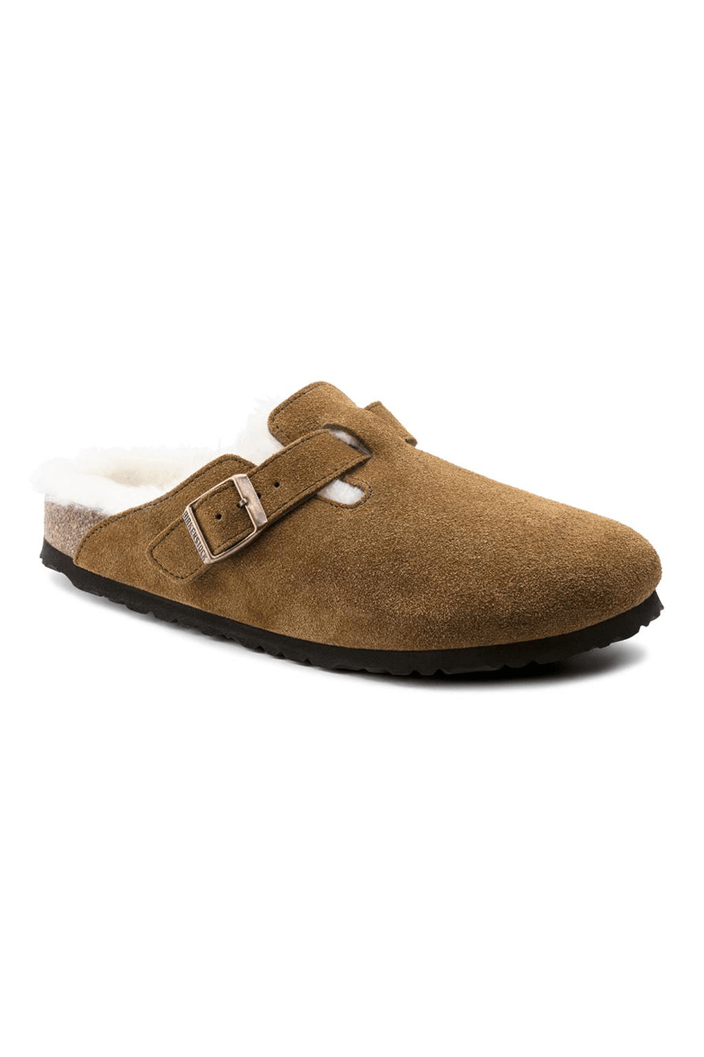 Birkenstock-Boston Suede Shearling-Sandalet & Terlik-6-Milagron.com