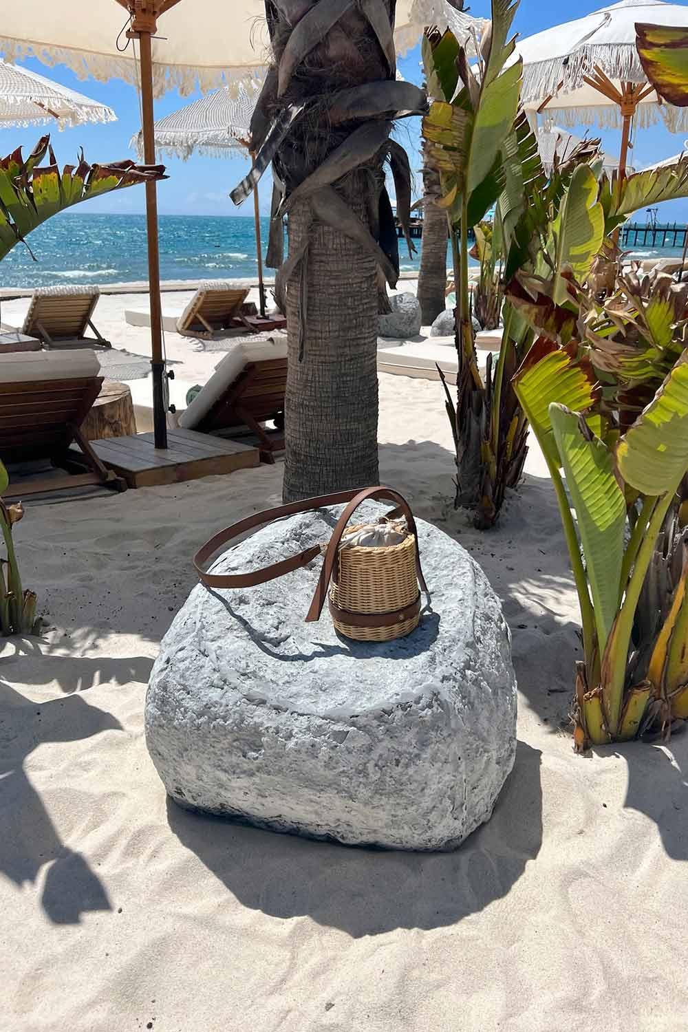 Bloomsbury-Amalfi Bamboo Çikolata Kahve Rattan Yazlık Sepet Çanta-Omuz Çantası-4-Milagron.com