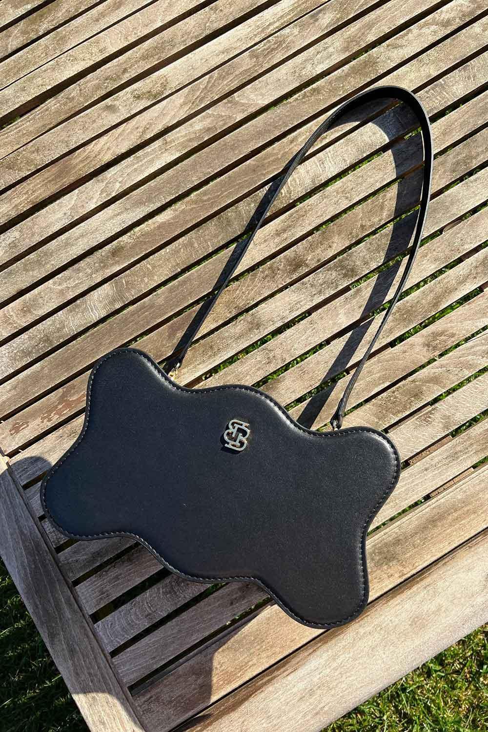 Bloomsbury-Leo Baguette Bag - Siyah-Omuz Çantası-2-Milagron.com