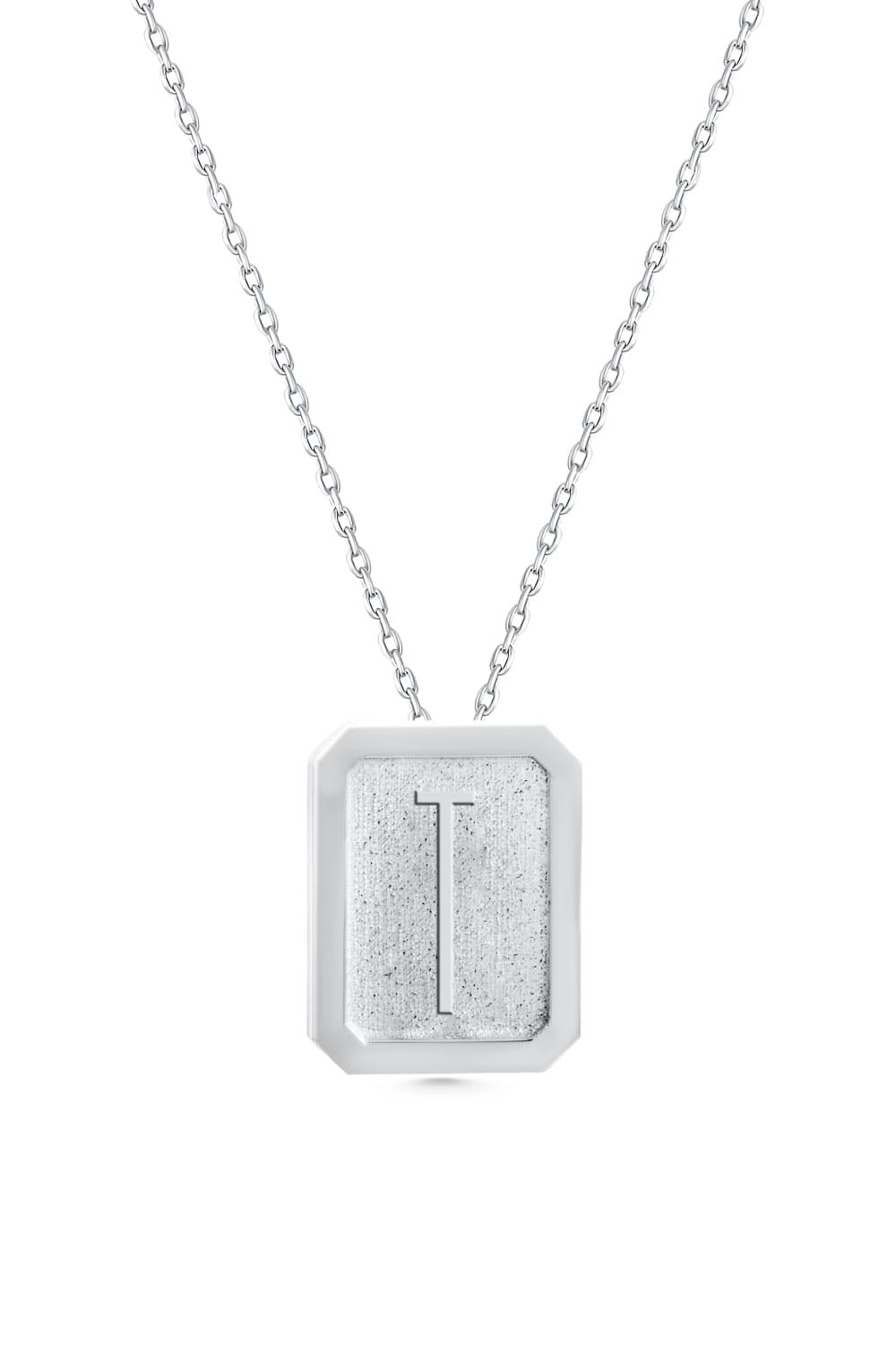 Cansui-Dikdörtgen T Harf Gümüş Kolye-Kolye-1-Milagron.com