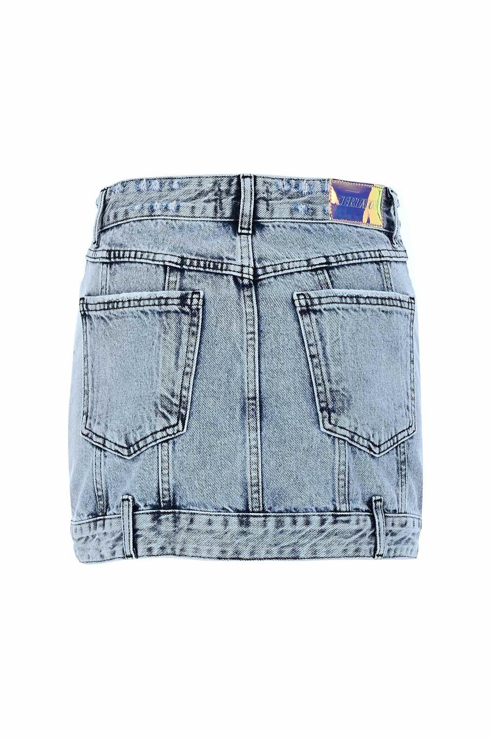 Certain-Ivy Skirt Acid Blue Wash-Etek-4-Milagron.com