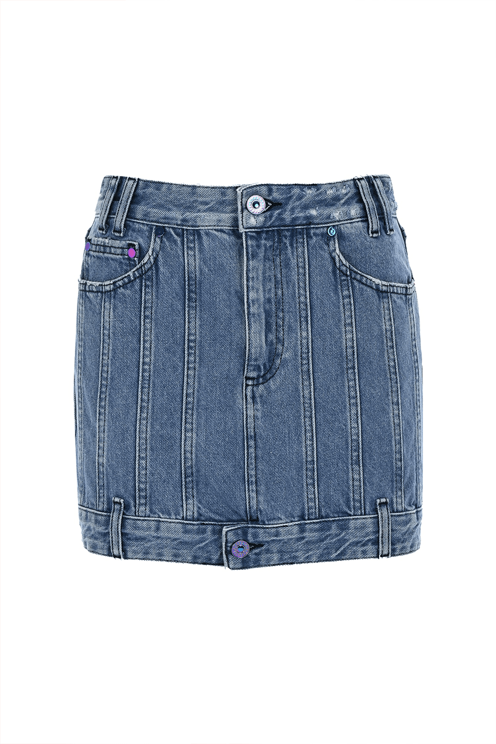 Certain-Ivy Skirt Blue Wash-Etek-3-Milagron.com