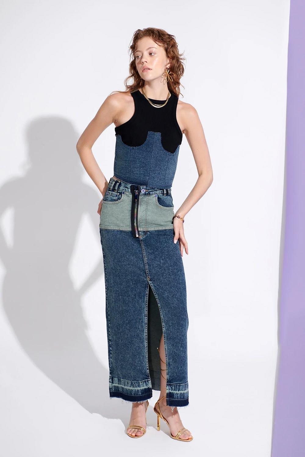 Certain-Laguna Skirt Navy Wash-Etek-1-Milagron.com