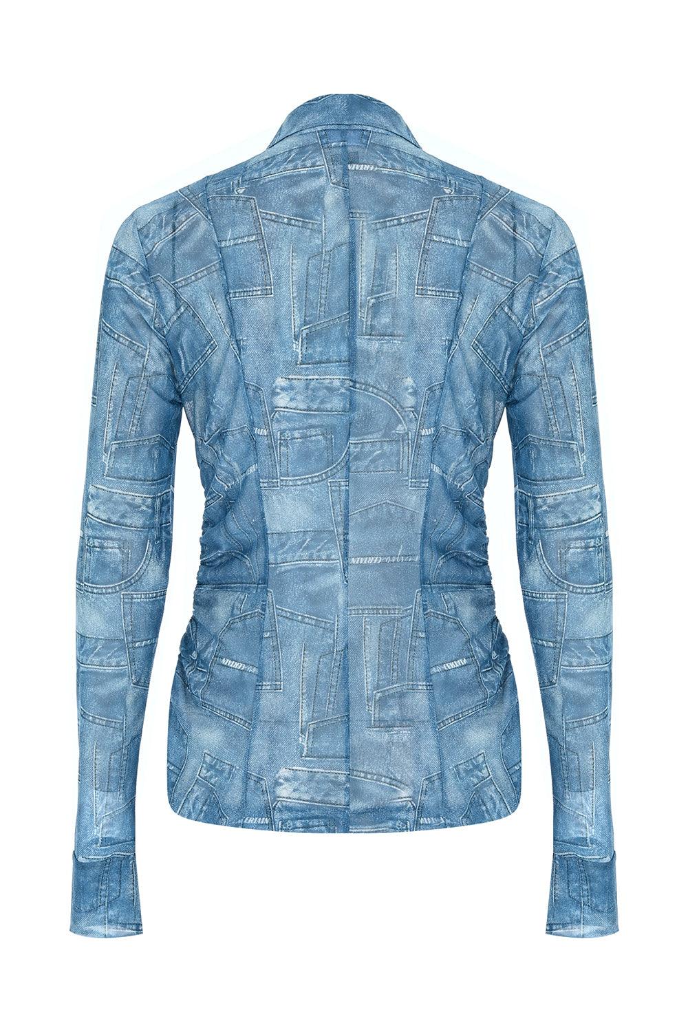Certain-Patchwork Print Shirt-Gömlek-6-Milagron.com
