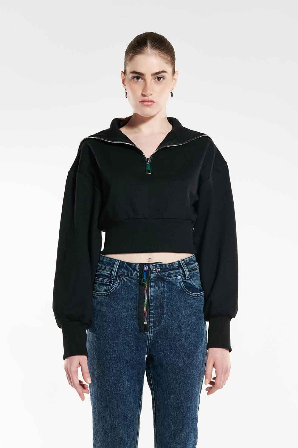 Certain-Zip Sweatshırt-Sweatshirts & Hoodies-1-Milagron.com