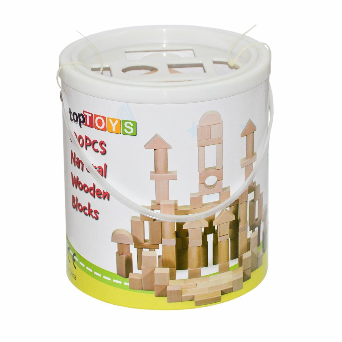 Chiva-Natural Ahşap Blok Seti 100 Parça-Oyuncak-1-Milagron.com