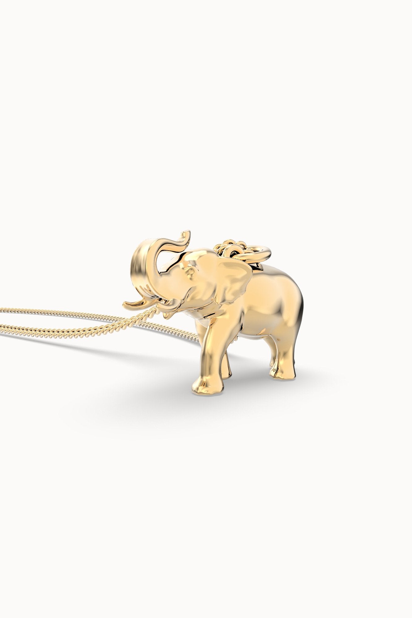 Chocli-18 Ayar Altın Kaplama Fil Kolye-Kolye-5-Milagron.com