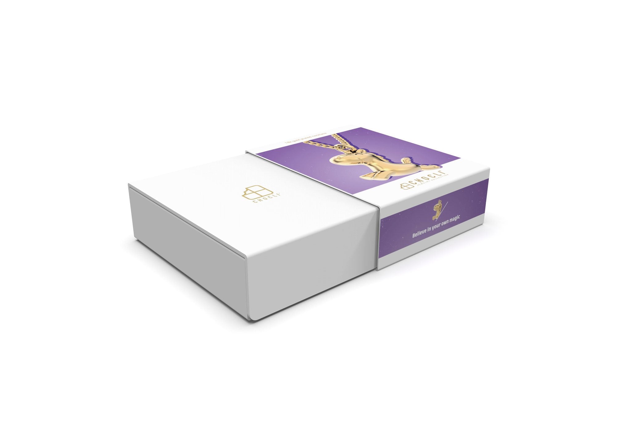 Chocli-18 Ayar Altın Kaplama Geyik Kolye-Kolye-2-Milagron.com