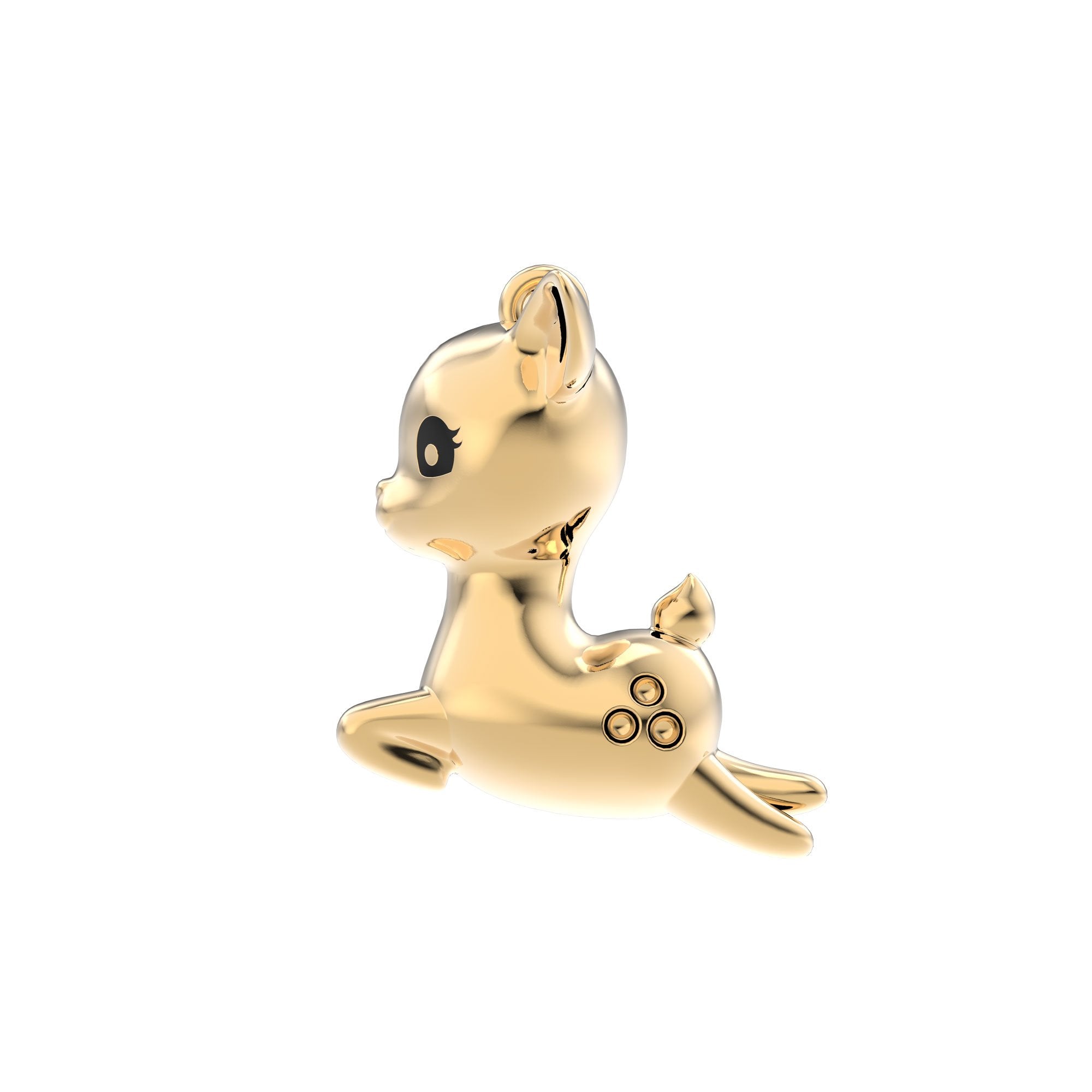 Chocli-18 Ayar Altın Kaplama Geyik Kolye-Kolye-4-Milagron.com