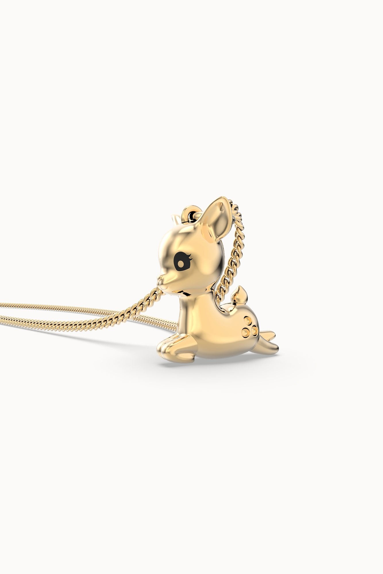 Chocli-18 Ayar Altın Kaplama Geyik Kolye-Kolye-5-Milagron.com