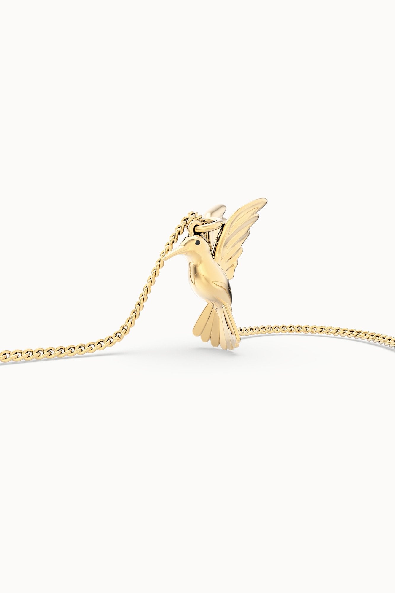 Chocli-18 Ayar Altın Kaplama Humming Bird Kolye-Kolye-5-Milagron.com