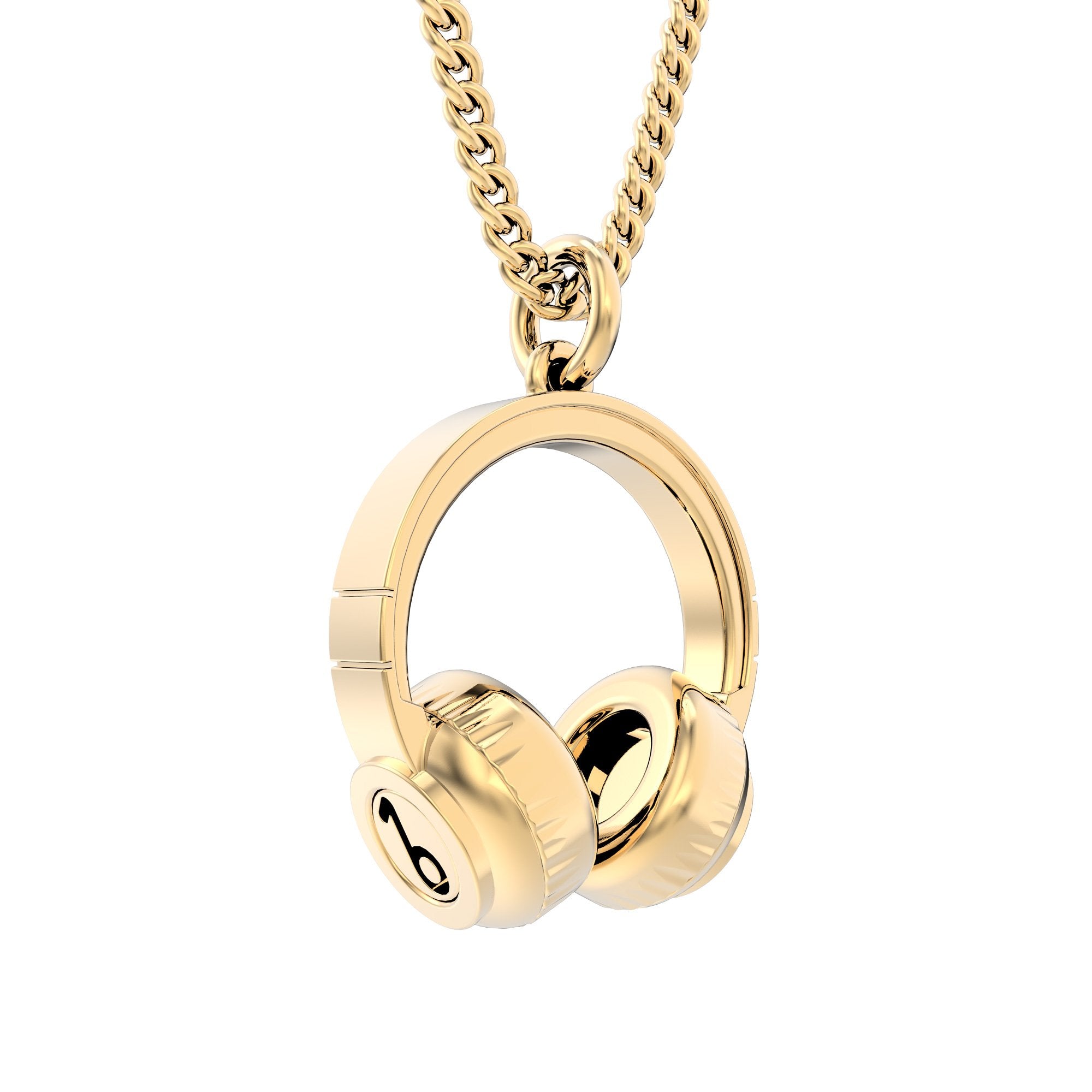 Chocli-18 Ayar Altın Kaplama Kulaklık Kolye-Kolye-1-Milagron.com