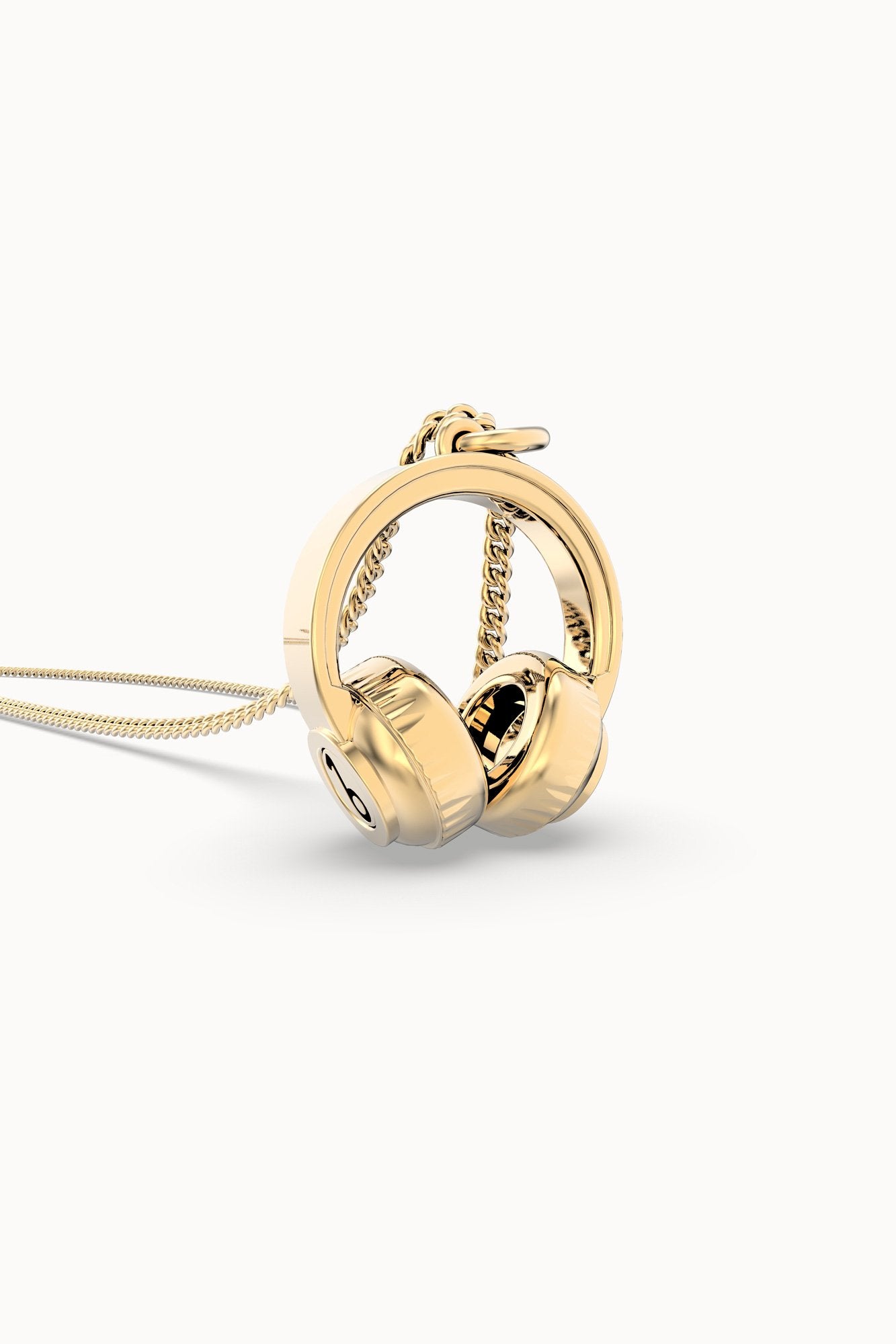 Chocli-18 Ayar Altın Kaplama Kulaklık Kolye-Kolye-4-Milagron.com