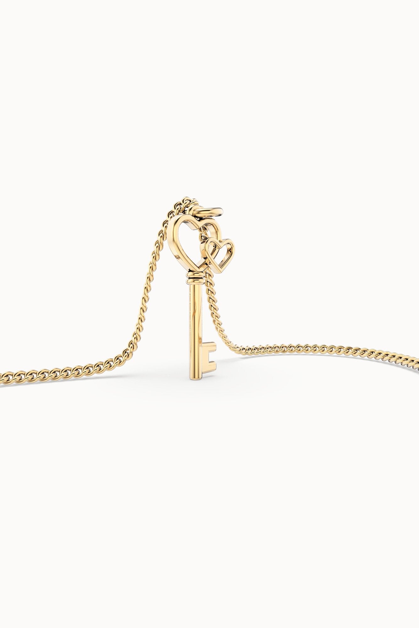 Chocli-18 Ayar Altın Kaplama Love Key Kolye-Kolye-4-Milagron.com