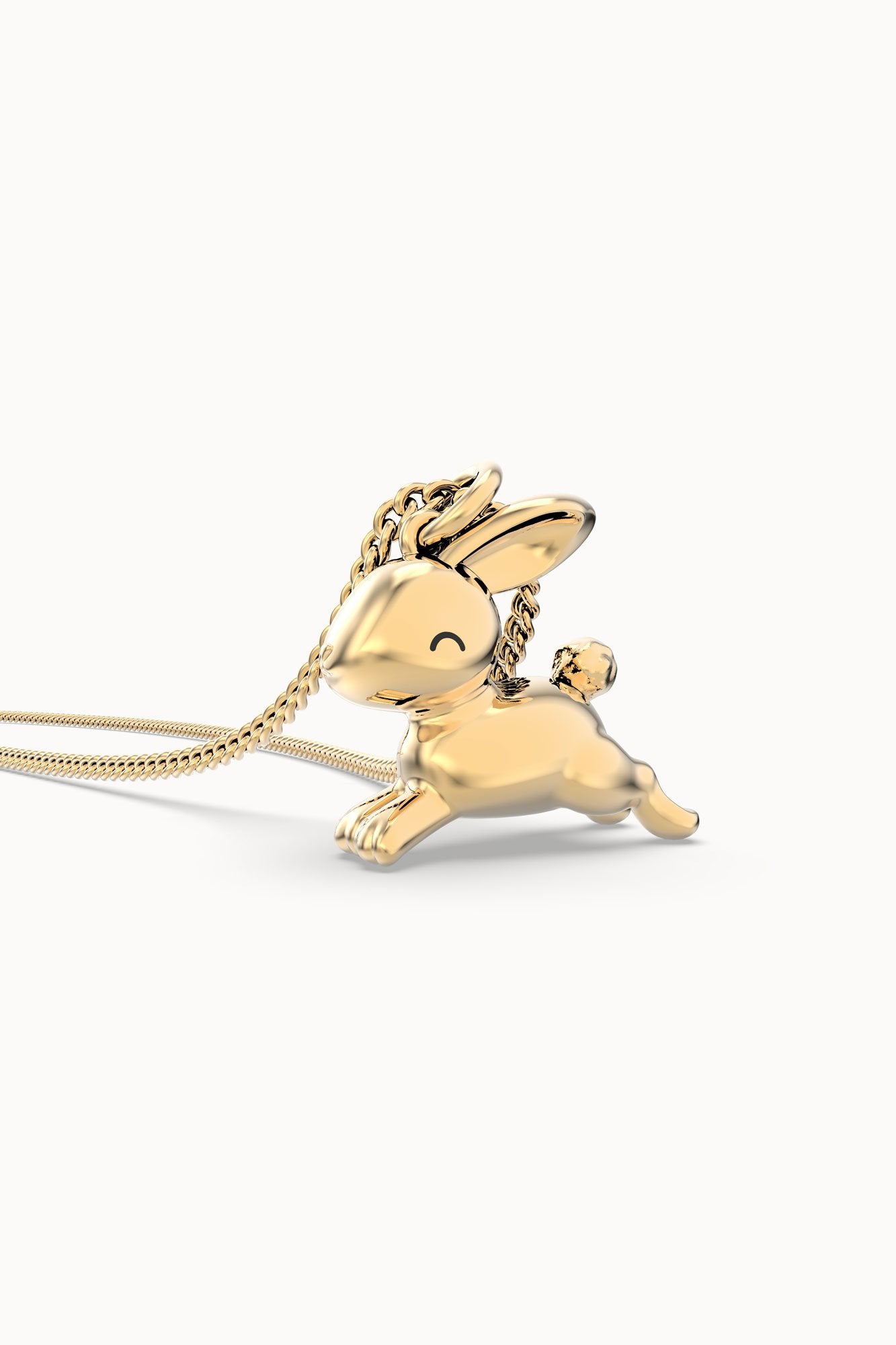 Chocli-18 Ayar Altın Kaplama Tavşan Kolye-Kolye-4-Milagron.com