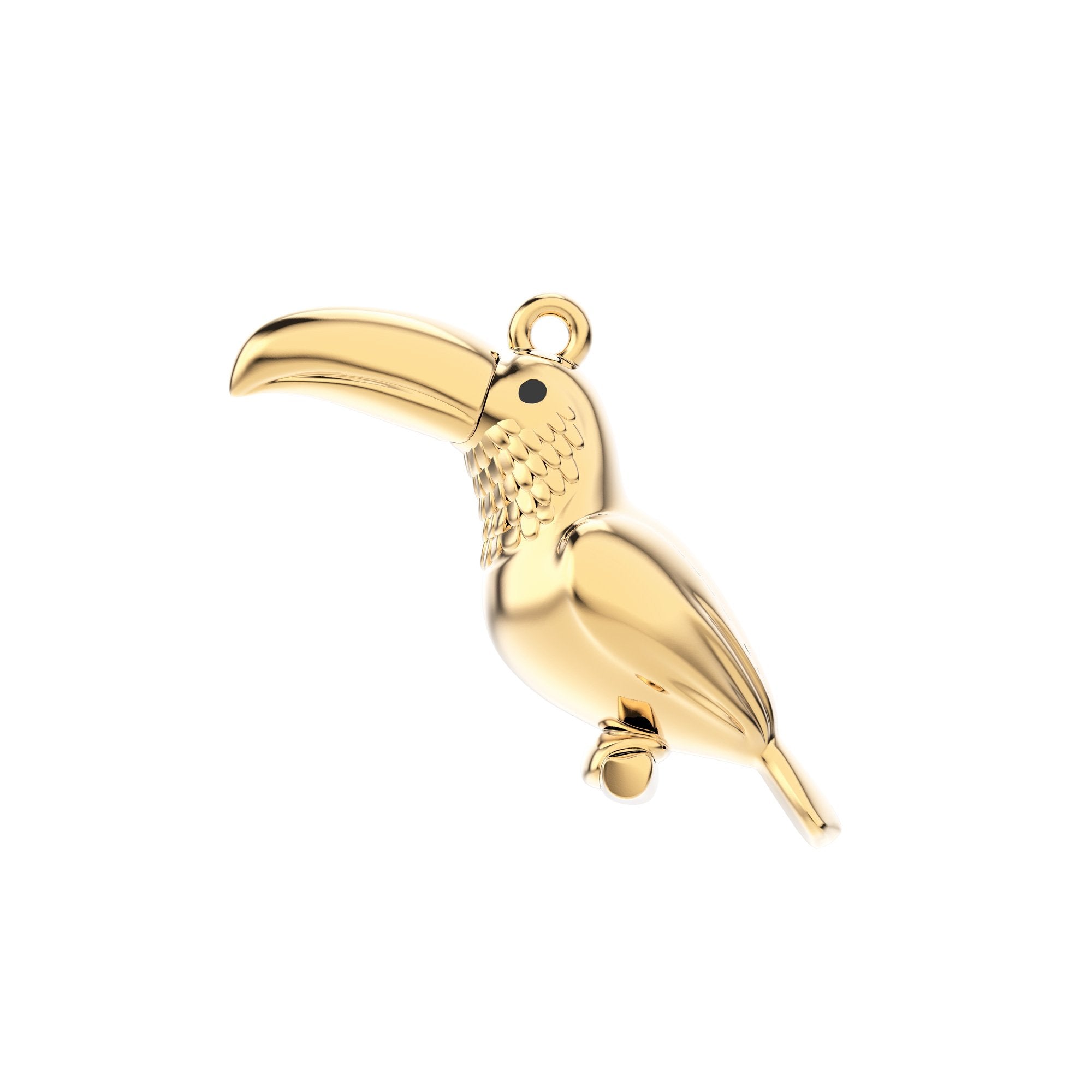 Chocli-18 Ayar Altın Kaplama Tukan Kolye-Kolye-3-Milagron.com