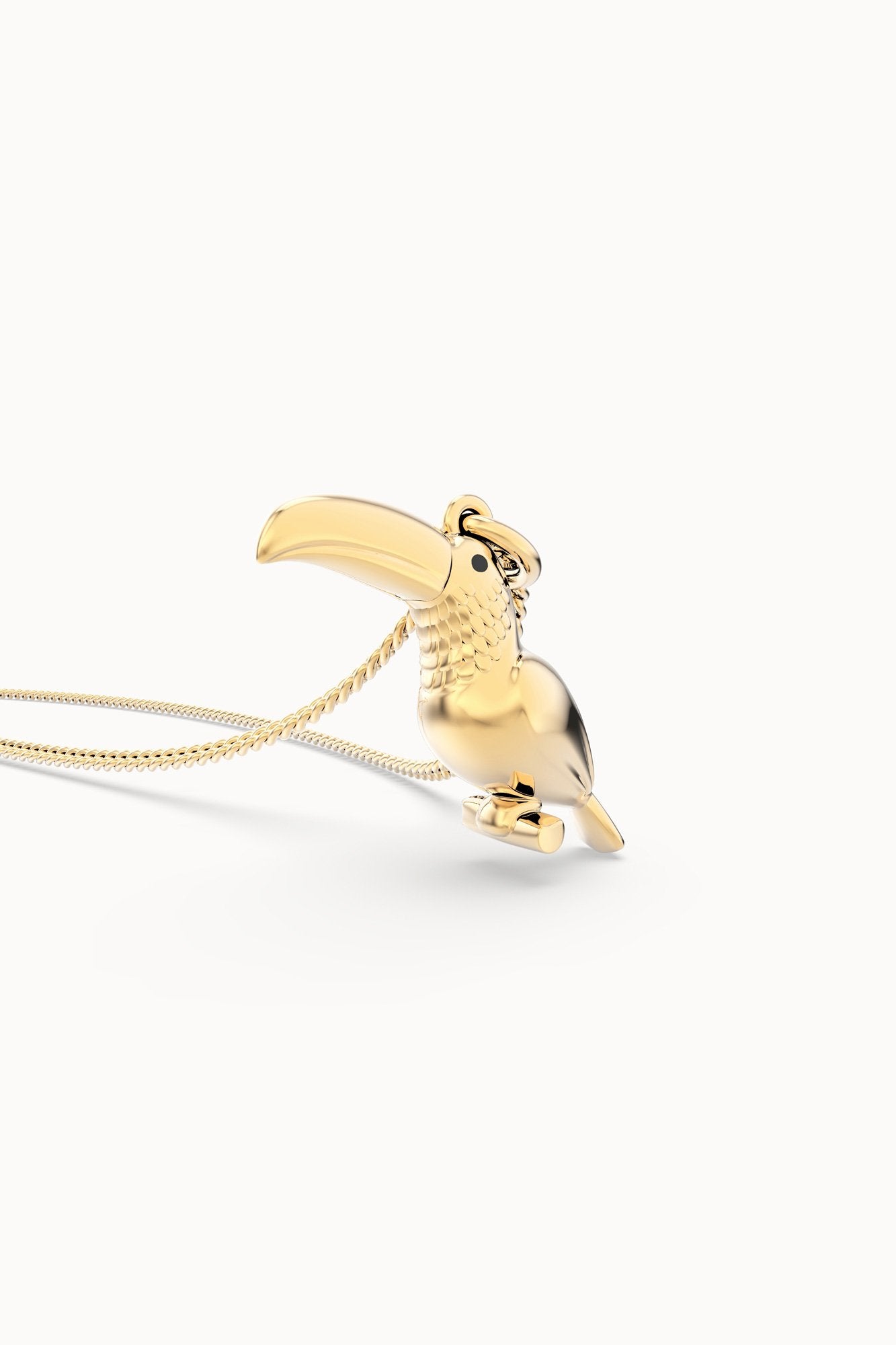 Chocli-18 Ayar Altın Kaplama Tukan Kolye-Kolye-4-Milagron.com