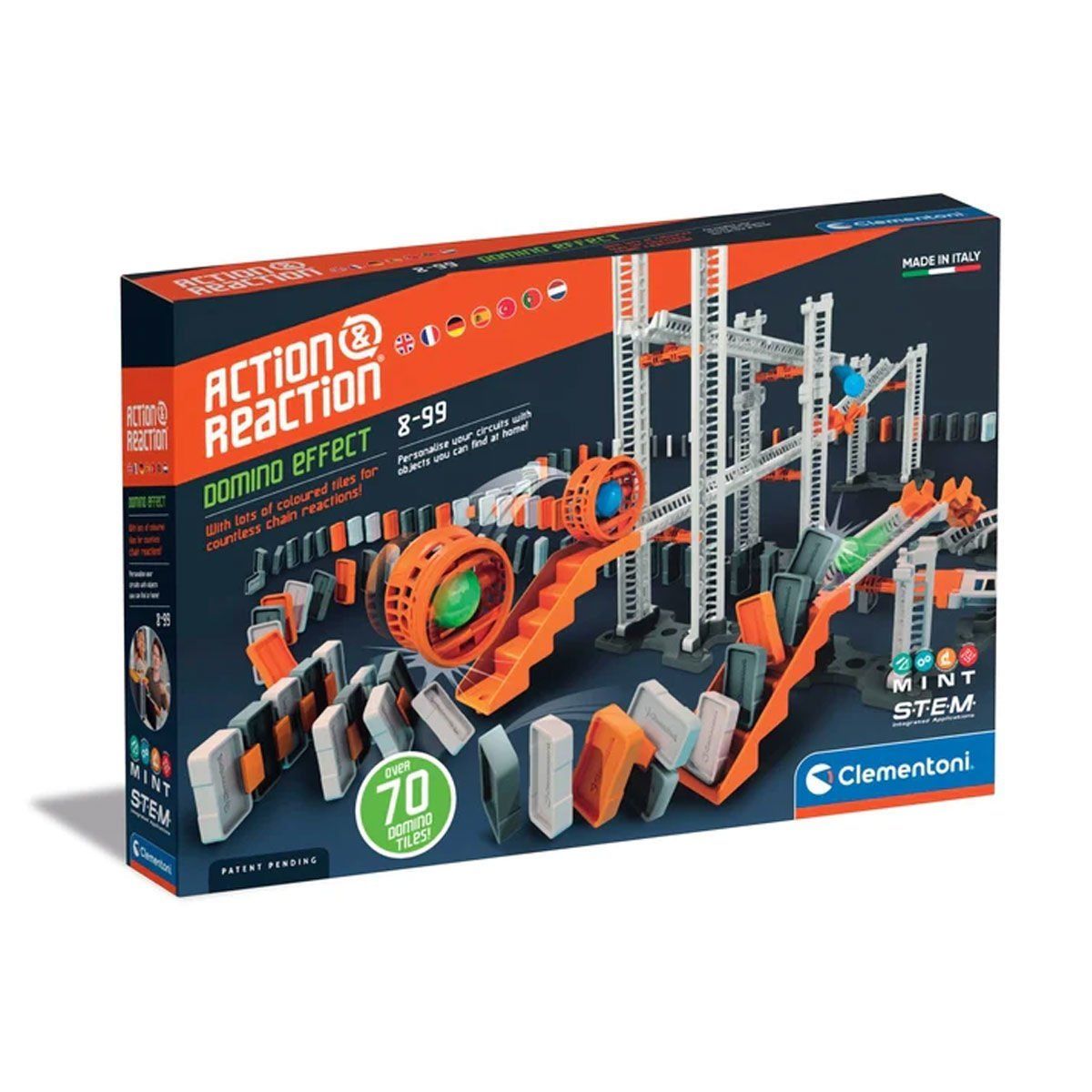Clementoni-Action & Reaction Domino Etkisi +8 Yaş-Oyun Setleri-1-Milagron.com