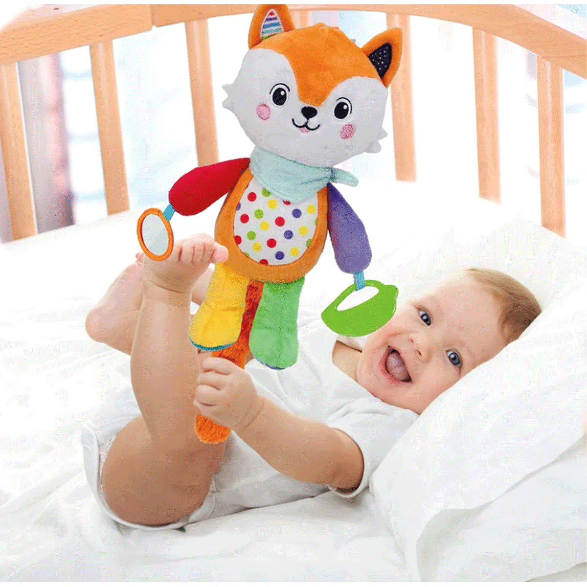 Clementoni-Aktiviteli Pelüş Tilki-Bebek Oyuncakları-3-Milagron.com