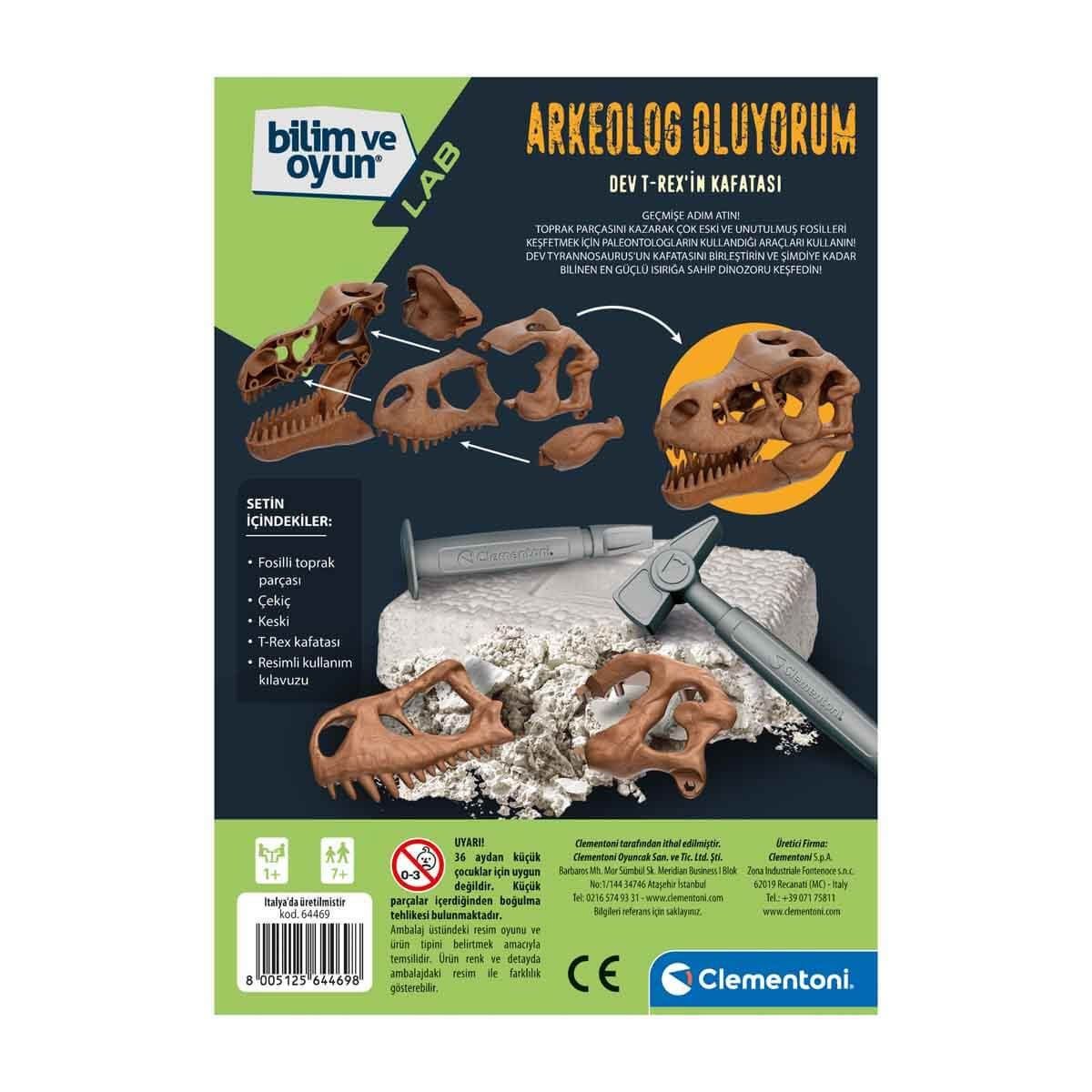 Clementoni-Bilim Ve Oyun T Rex Kazı Seti +7 Yaş-Oyun Setleri-4-Milagron.com
