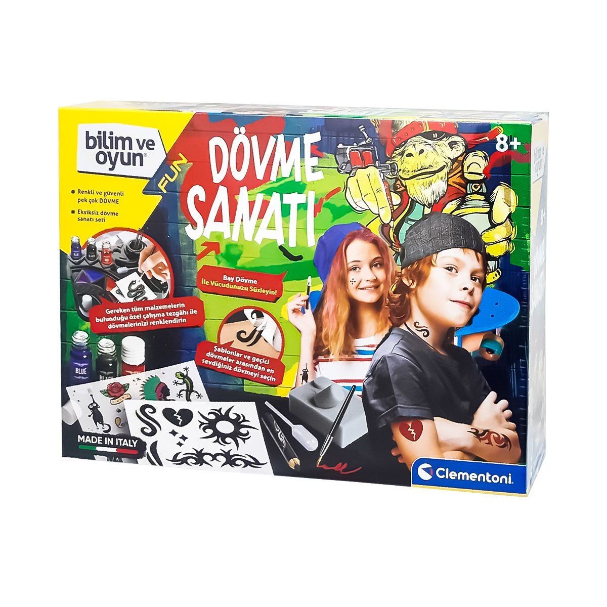 Clementoni-Dövme Sanatı Bilim Ve Oyun +8 Yaş-Oyun Setleri-1-Milagron.com