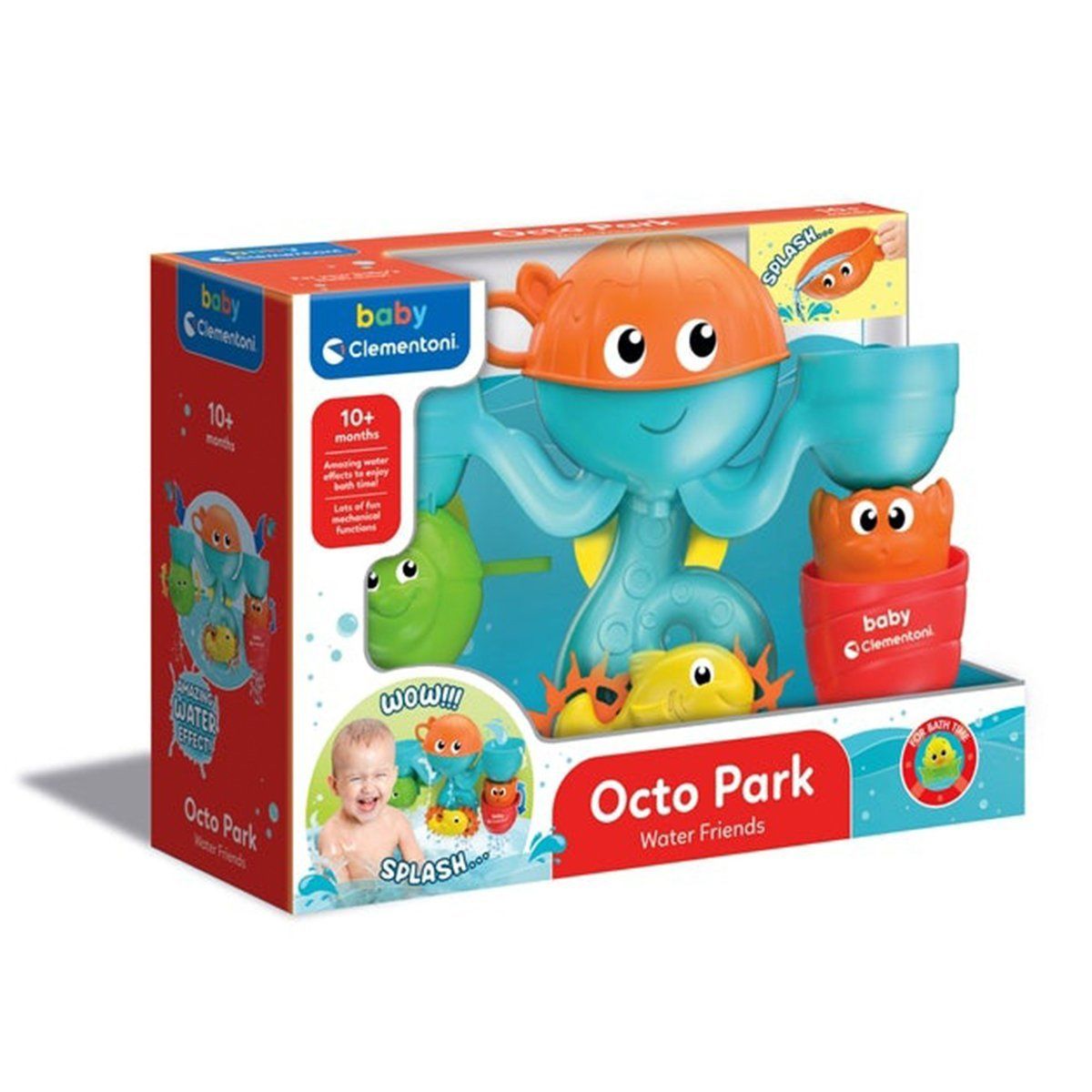 Clementoni-Eğlenceli Arkadaşlar Su Parkı Banyo Oyuncağı, +6 Ay-Bebek Oyuncakları-1-Milagron.com