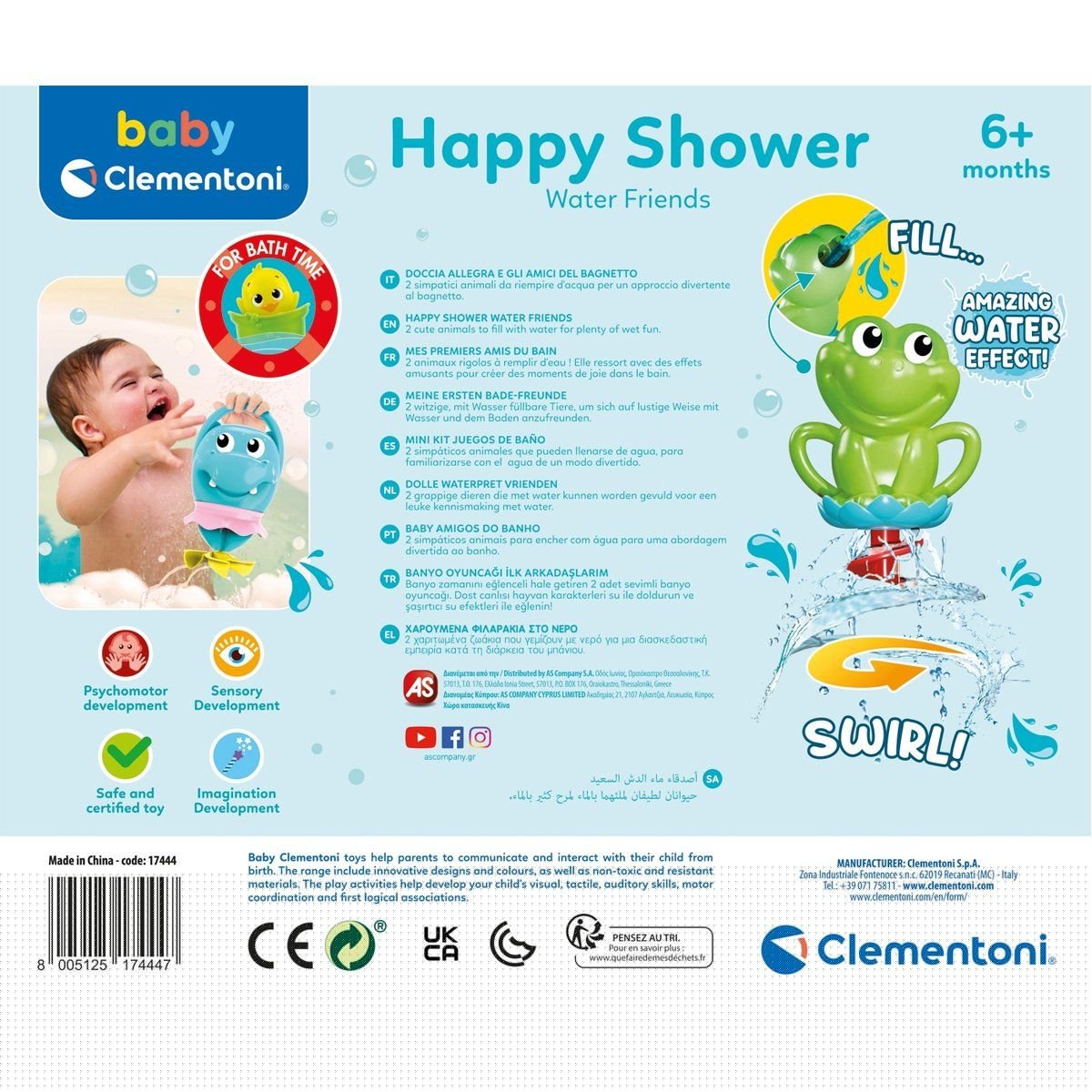Clementoni-İlk Arkadaşlarım Banyo Oyuncağı +6 Ay-Bebek Oyuncakları-3-Milagron.com