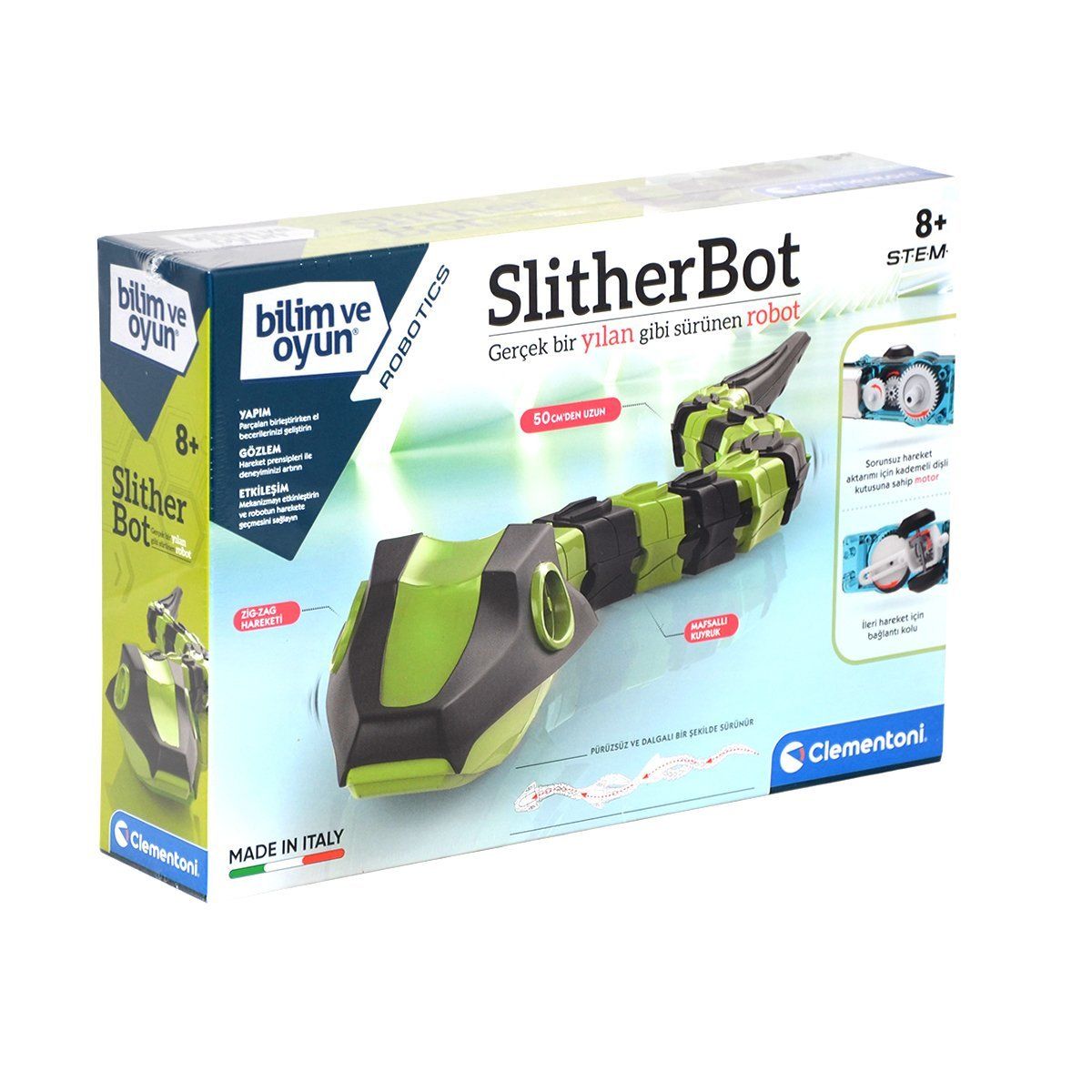 Clementoni-Slitherbot Robotik Laboratuvarı +8 Yaş-Oyun Setleri-1-Milagron.com