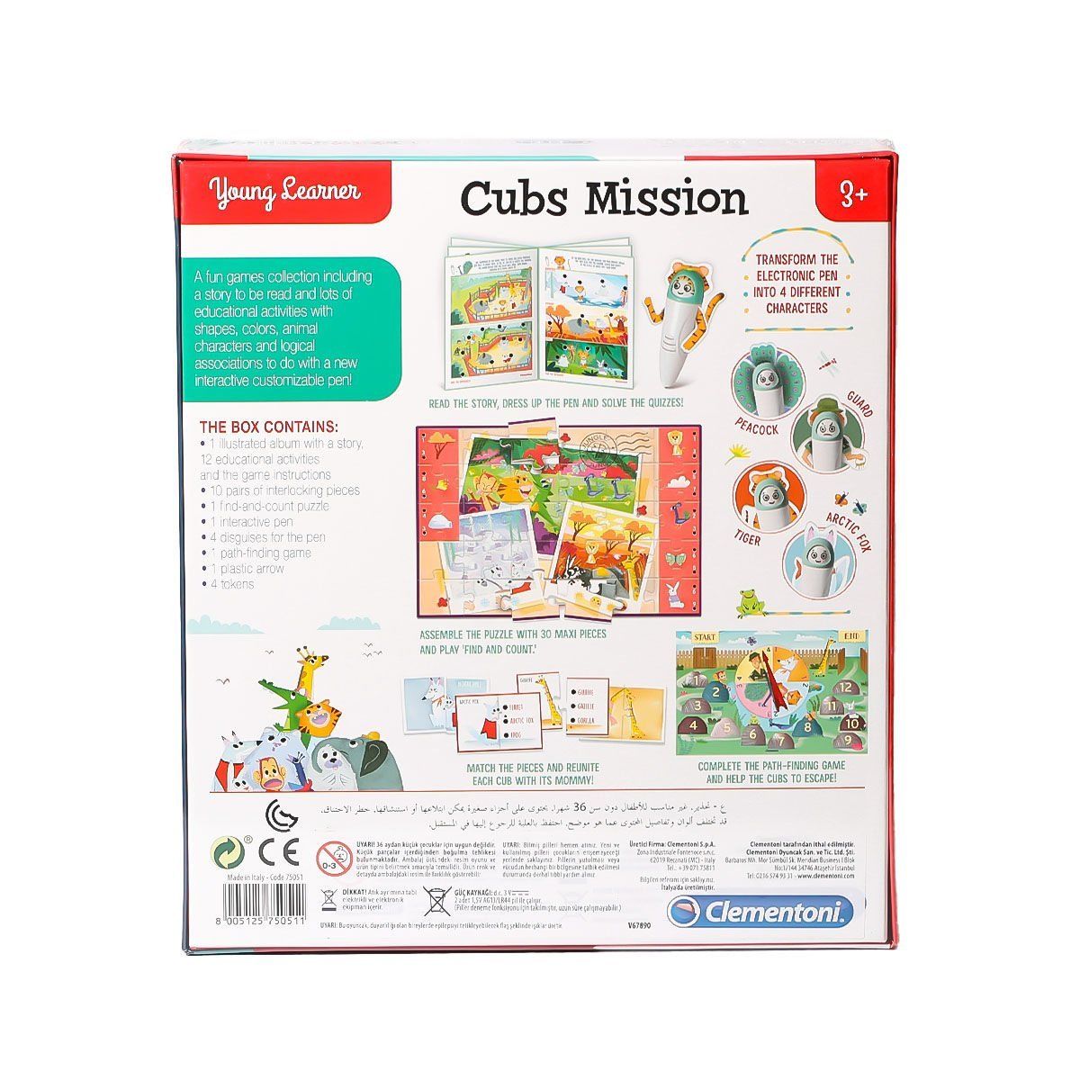 Clementoni-Young Learner Hayvan Arkadaşlar +4 Yaş-Oyun Setleri-2-Milagron.com