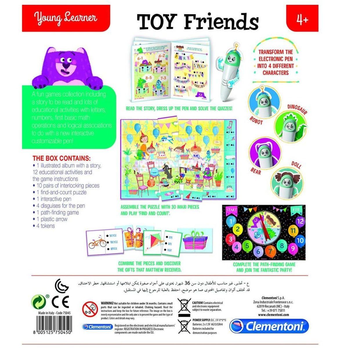 Clementoni-Young Learner Oyuncak Arkadaşlar +4 Yaş-Oyun Setleri-6-Milagron.com