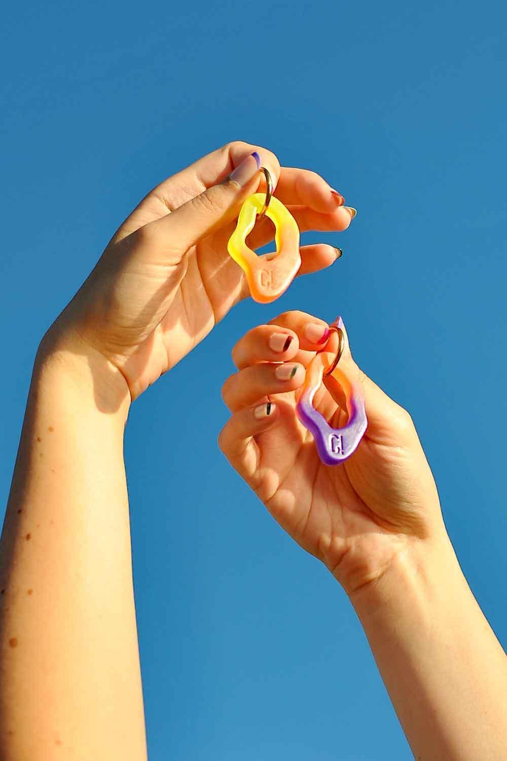 Color Manifesto-Ear Candy Big no.7 Küpe-Küpe-3-Milagron.com