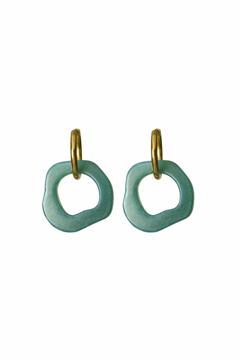 Color Manifesto-Ear Candy Mini Ear Candy Mini Dark Green Küpe-Küpe-1-Milagron.com