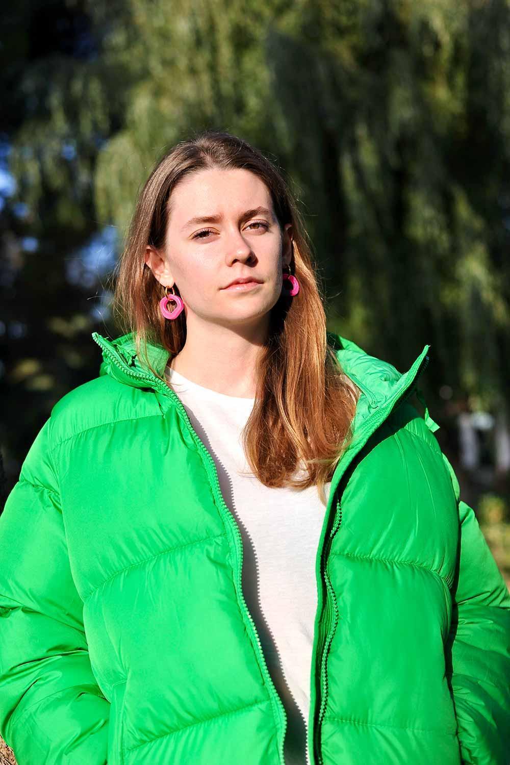 Color Manifesto-Ear Candy Mini Pink Küpe-Küpe-2-Milagron.com